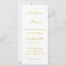 Faire carte d'invitation de mariage jaune Citrus I