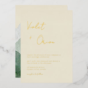 Faire carte d'invitation de mariage Montagnes élég