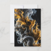 Faire carte d'invitation de mariage noir et or (Dos)