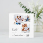 Faire carte d'invitation de mariage photo en blanc (Debout devant)