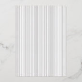 Faire carte d'invitation de mariage rayée grise (Verso)