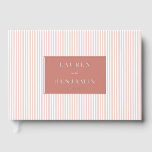 Faire carte d'invitation de mariage rayée rose élé