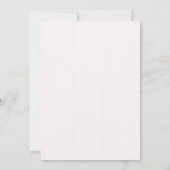 Faire carte d'invitation de mariage rayée rose élé (Dos)