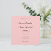 Faire carte d'invitation de mariage rose (Debout devant)