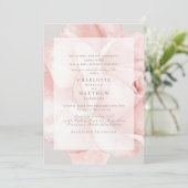Faire carte d'invitation de mariage Rose Fardée de (Debout devant)
