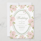 Faire carte d'invitation de mariage vintage aux ho (Devant)
