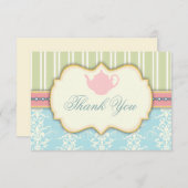 Faire carte d'invitation de thé de mariage chic da (Devant / Derrière)