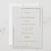 Faire carte d'invitation élégante en or blanc dent (Devant)