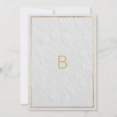 Faire carte d'invitation élégante en or blanc pour (Dos)