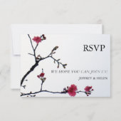 Faire carte double bonheur Sakura RSVP (Dos)