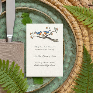 Faire Cartes de Mariage aux Oiseaux Bleus Vintage