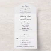 Faire Classique Invitation de Mariage Noir et Blan (À l'intérieur)
