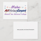 Faire Compter Tous Les Votes, cartes d'insertion c (Devant / Derrière)