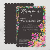 Faire Confiance à Vous Invitation de Mariage Flora (Devant / Derrière)