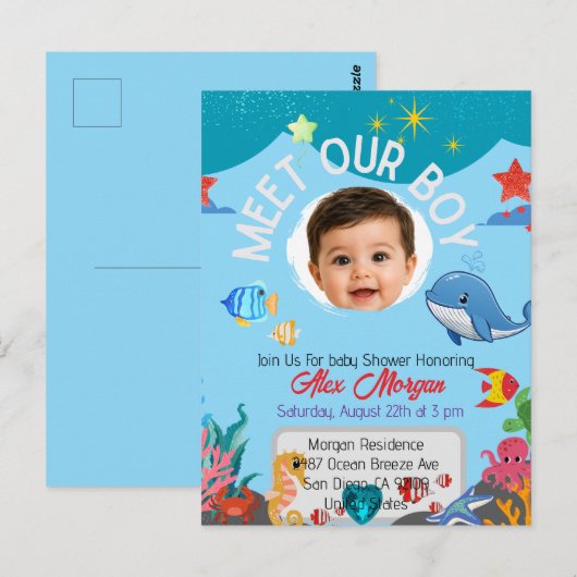 Faire Connaissance avec Notre Garçon Invitation à (Devant / Derrière)