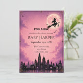 Faire Coucou Invitation pour Baby Shower Halloween (Debout devant)