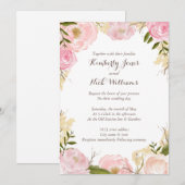 Faire couronne de rose florale Invitation de maria (Devant / Derrière)