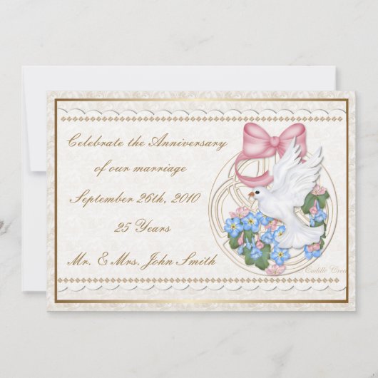 Faire Creek® Vintage Dove Invitation (Devant)