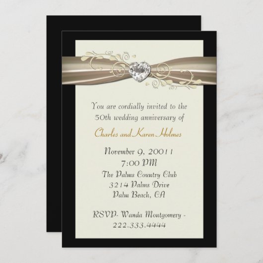 Faire Crème et Invitation d'Anniversaire Noir (Devant / Derrière)