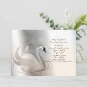 Faire cygne argent chic élégant invitations (Debout devant)