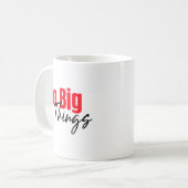 Faire de grandes choses : Gras, Script café Mug (Devant gauche)