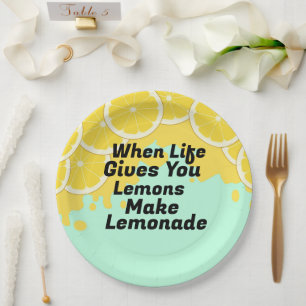 Faire de la limonade assiette en carton