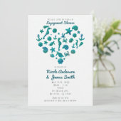 Faire de la plage Teal Aquarelle Invitations Moder (Debout devant)