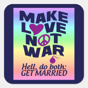 Faire de l'amour pas de la guerre autocollants