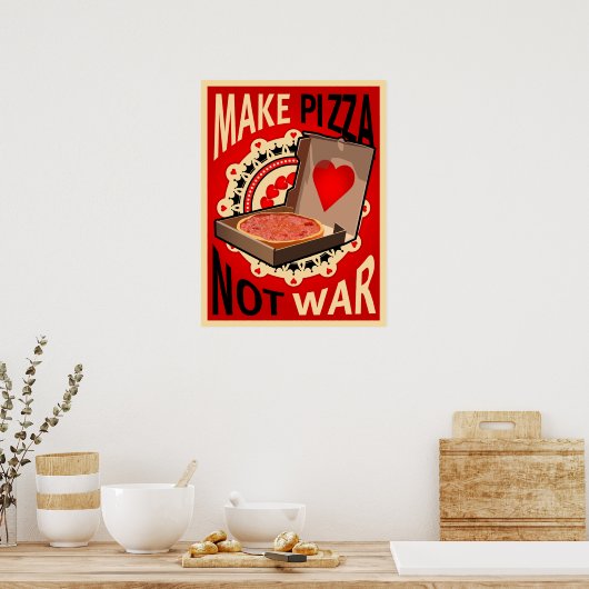 FAIRE DE PIZZA PAS DE POSTER DE GUERRE (Cuisine)