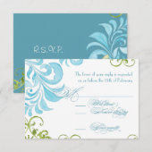 Faire défiler les libellules, Invitation Florale M (Devant / Derrière)