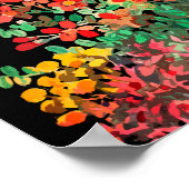 Faire des choses heureuses affiche des fleurs sauv (Coin)