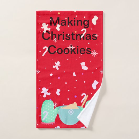 Faire des cookies de Noël (Serviette à main)