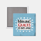 Faire des courtepointes est mon aimant de réfrigér (Recto/Verso)