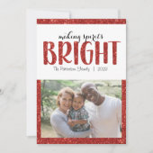 Faire des esprits brillant rouge carte de Noël pla (Devant)