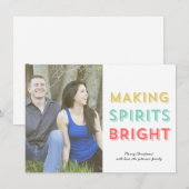 Faire des esprits brillants Carte Plat Photo de No (Devant / Derrière)