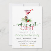 Faire des esprits brillants Noël Fête Invitation (Devant)