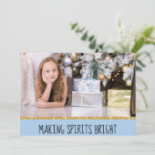 Faire des esprits brillants Photo de Noël Carte de (Debout devant)