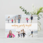 Faire des esprits un Carte photo de vacances brill (Debout devant)