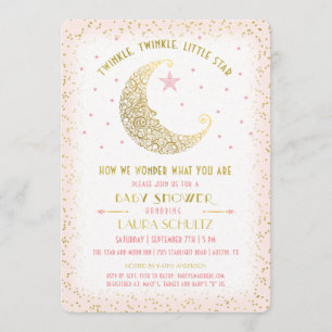 Faire dodo petite étoile Invitation à une baby sho
