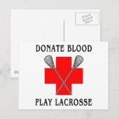 Faire don de sang Lacrosse Cartes de jeu (Devant / Derrière)