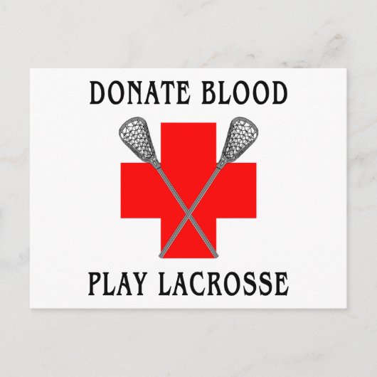 Faire don de sang Lacrosse Cartes de jeu (Devant)