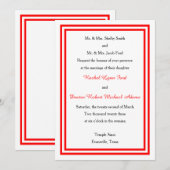 Faire-Double Rouge - Faire-Part de Mariage 5x7 (Devant / Derrière)