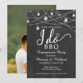 Faire du BBQ Rustique Invitation de fête de fiança (Devant / Derrière)