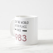 Faire du monde un meilleur endroit depuis 1983 Mug (Devant gauche)