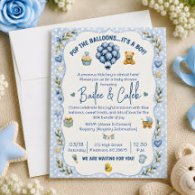 Faire éclater les ballons Invitation à la Baby Sho