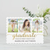 Faire écriture éditable invitation de graduation c (Debout devant)