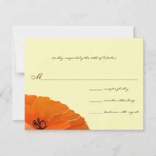 Faire Élégante Invitation de Mariage au Coquelicot