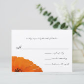 Faire Élégante Invitation de Mariage au Coquelicot (Debout devant)