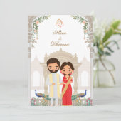Faire Élégante Invitation de Mariage Indienne (Debout devant)