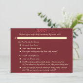 Faire Élégante Invitation de Réponse de Mariage Pe (Debout devant)